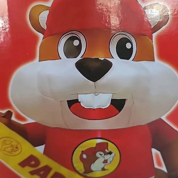 Buc-ee the Beaver Mascot Blow -up w/PARTY TIME BANNER included